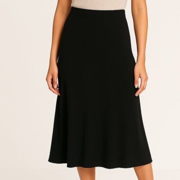 H&M Current pull on black midi skirt size Small - Picture 1 of 5